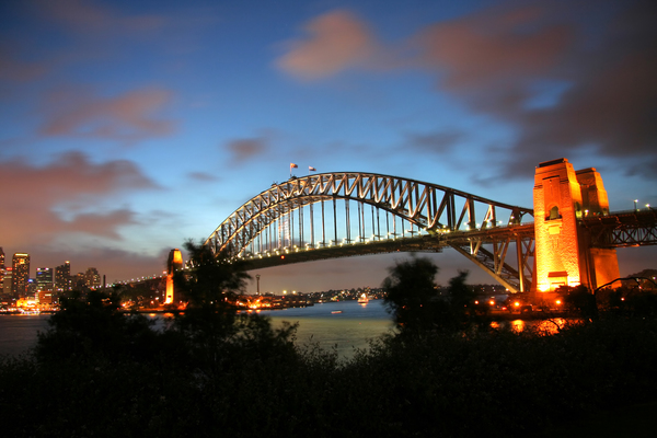 Sydney Harbour Bridge At dusk