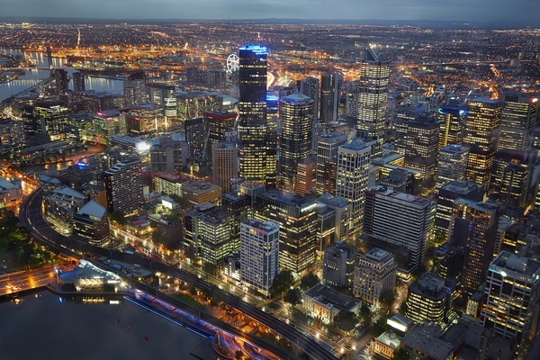 Melbourne's aerial view