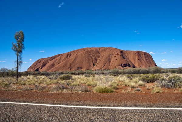 The view of the uluru ayers rock northern territory