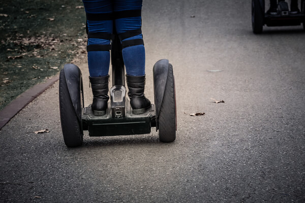 Woman riding on a segway