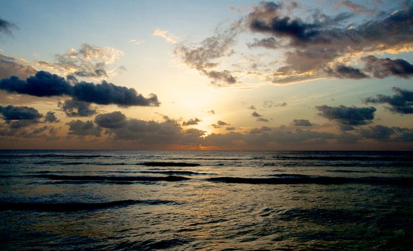 Indian ocean sunrise for the seas and oceans that surround Australia