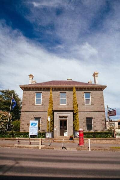 Historic stone building in Kyneton, Victoria, representing the classic architecture found in some of the best towns to live in Victoria.