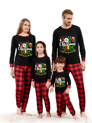 ZYUPHY Christmas Pajamas for Family Matching Set Xmas PJs Family Set Holiday Sleepwear for Men Women
