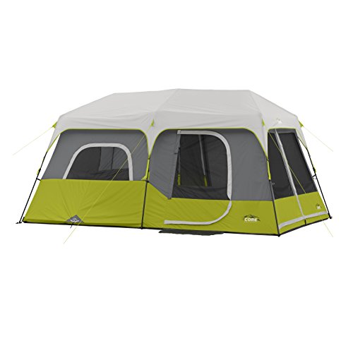 Core Unisex's Instant Cabin Tent Family Camping, Green, 14' x 9'
