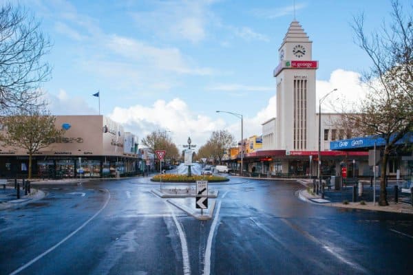 Quiet streets of downtown Warrnambool in Victoria, reflecting the peaceful, community-focused lifestyle ideal for those seeking one of the best regional places to live in Victoria.