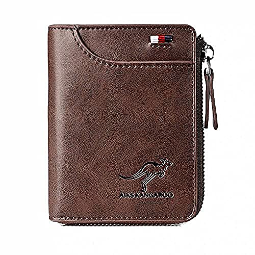JIANK Reshline Men’s RFID Blocking Wallet, BROWN, Vintage