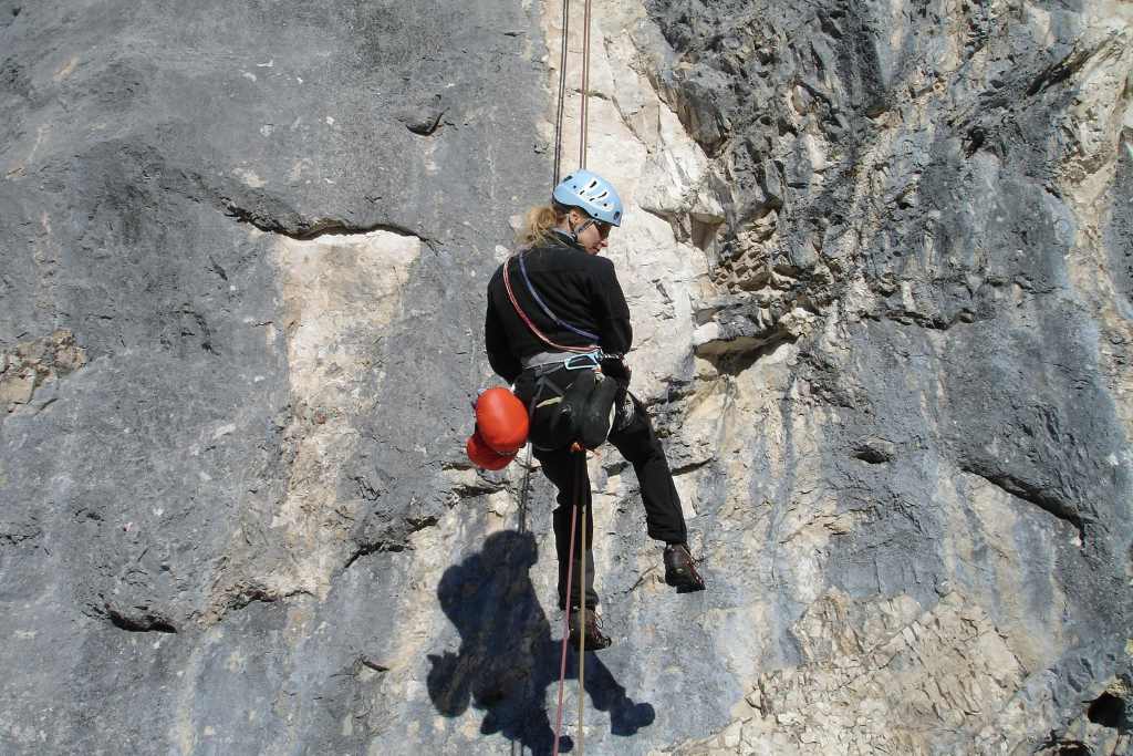 rock climbing and abseiling
