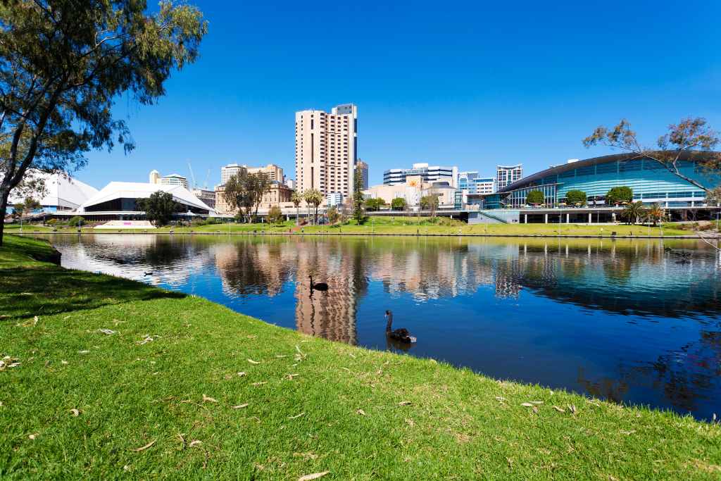 the river in front of the adelaide oval