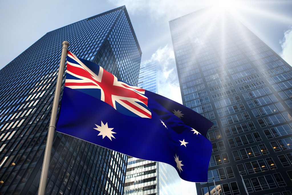 australia-flag in buildings