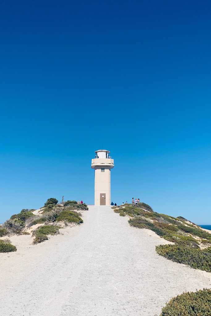Full view of Cape Spencer Lighthouse in Innes National Park