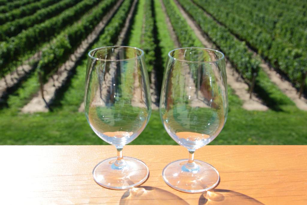 Two glasses for wine on your wine tour