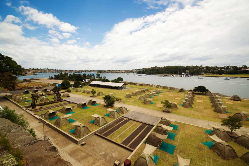The camping ground at cockatoo island