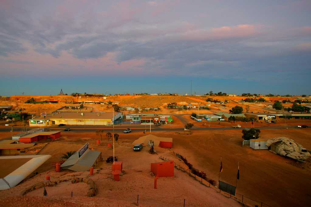 The opal mining in outback town of Coober Pedy