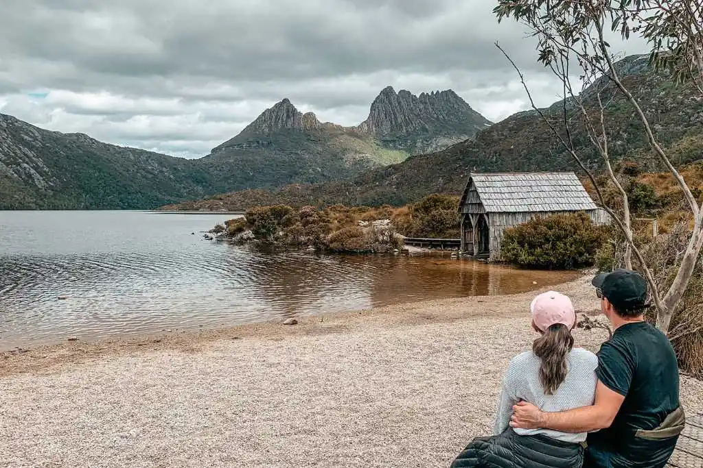 Me and my husband in the famous cradle mountain dove lake