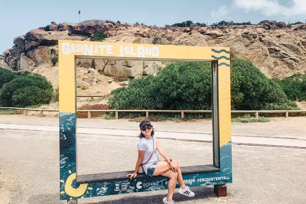 Photo display upon arriving at Granite Island