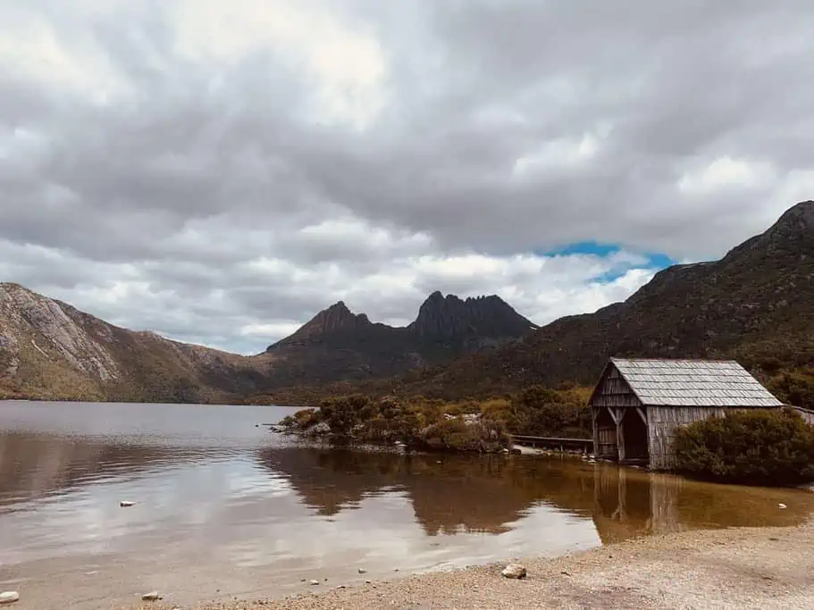 The dove lake boat shed in cradle mountain