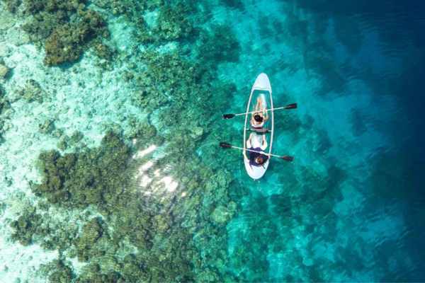 kayaking aerial view