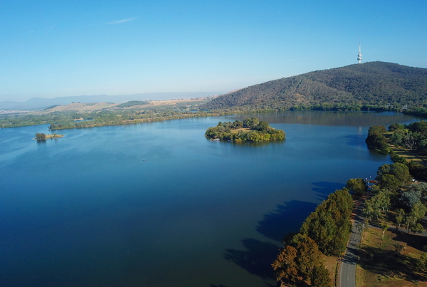 The Lake Burley Griffin in Canberra