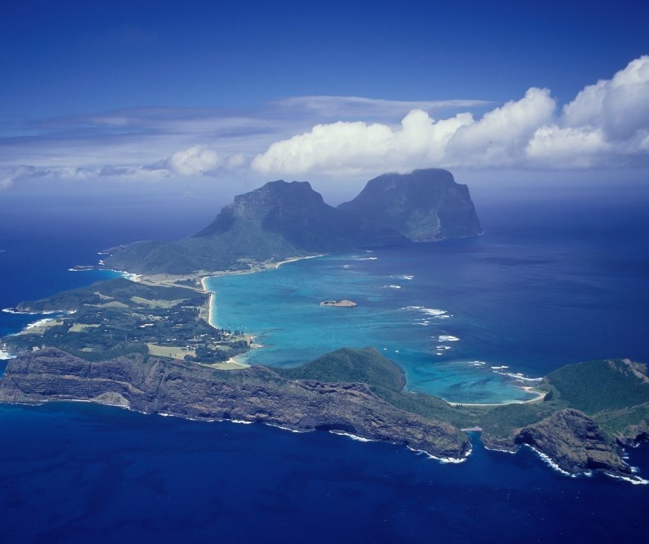 Aerial view of Lord Howe Island