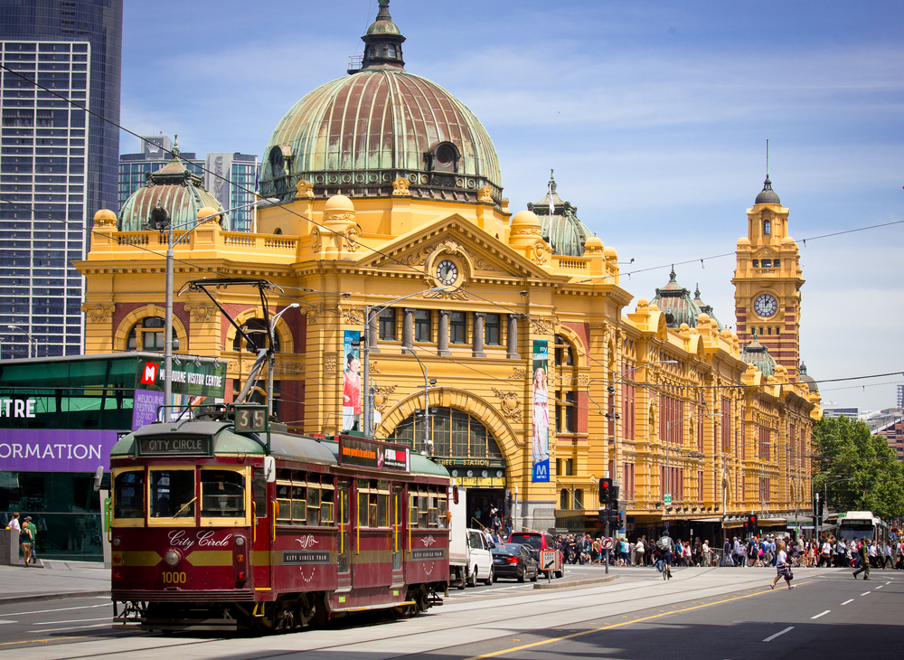Iconic Flinders Street Station  was completed in 1910 and is used by over 100,000 people  each day