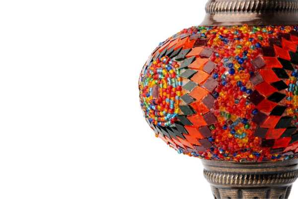A Mosaic Lamp in white background