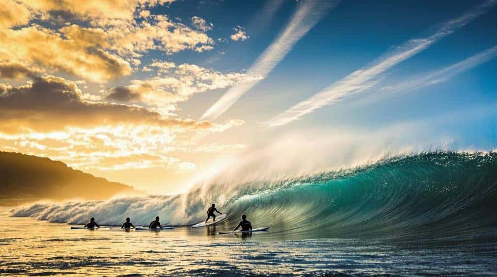 optimal wave catching times