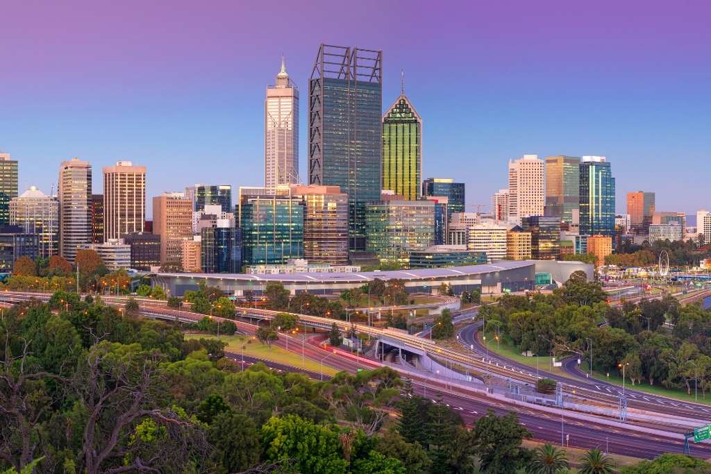 The beautiful sky scrapers of Perth