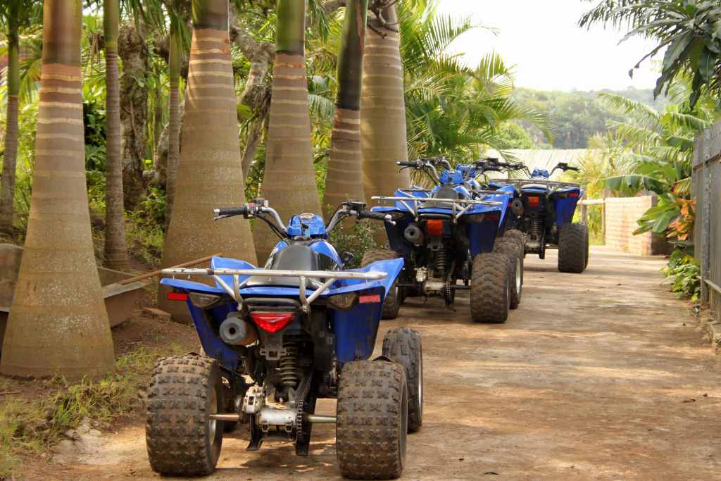 quadbikes in a line at Kangaroo Island