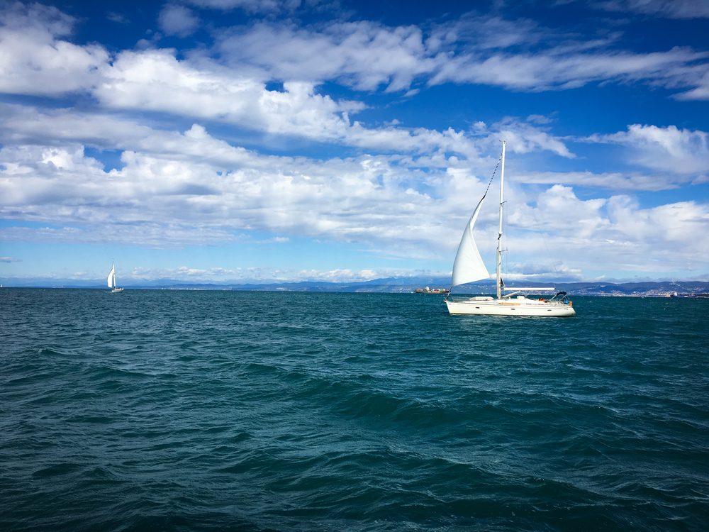 Boats sailing in the sea as one of my recommendations for hobart day tours