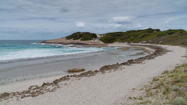 Salmon Beach close to Esperance on an overcast day, Western Australia