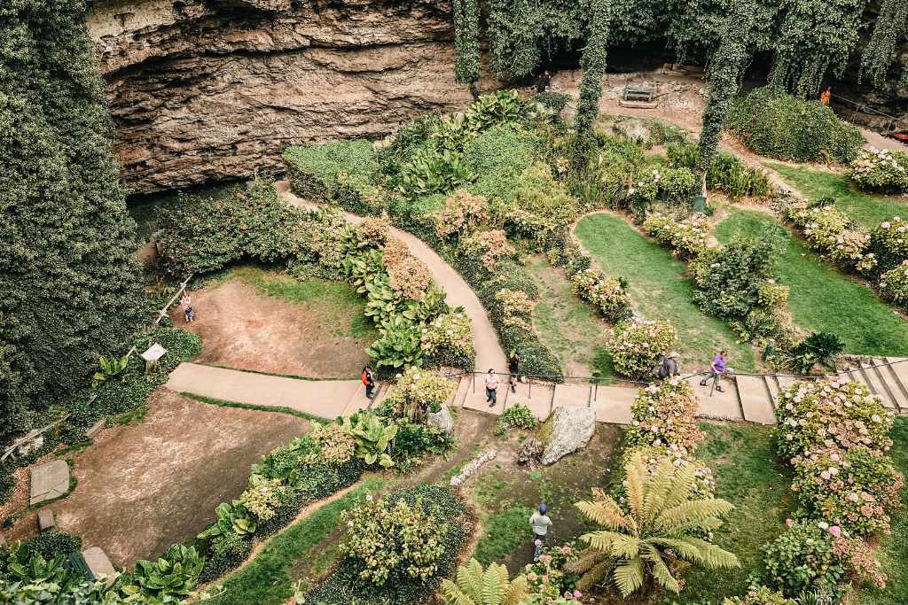 The view inside the Umpherston Sinkhole