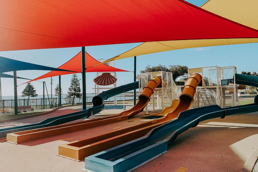 The Splash Town Water Park in the shoreline of Moonta Bay
