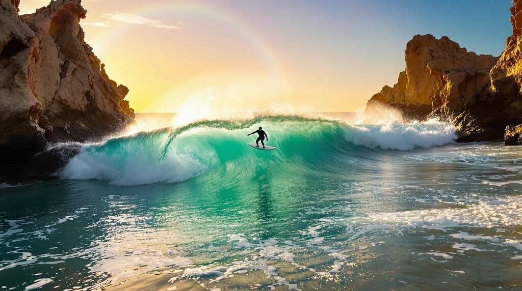 surfing on central coast