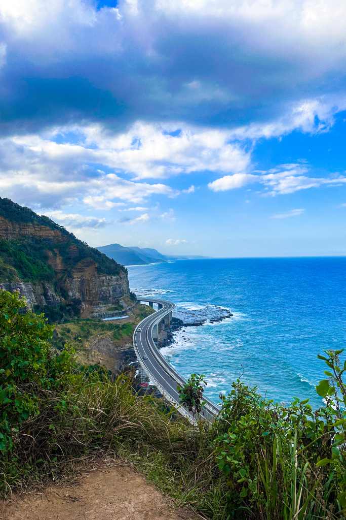 The view from the sea cliff bridge lookout