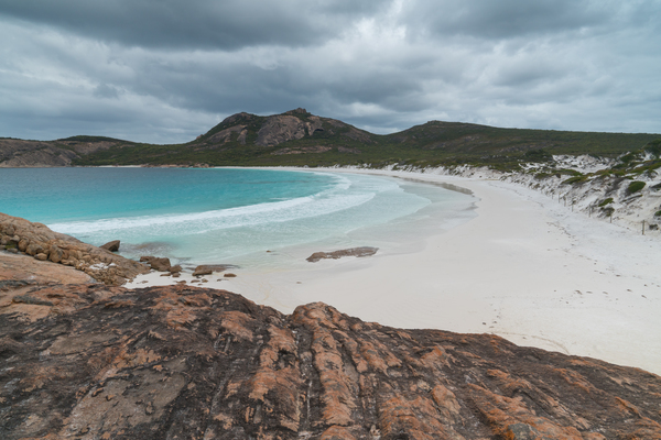 White beach of Thistle Cove, one of the most beautiful places in the Cape Le Grand National Park, Western Australia