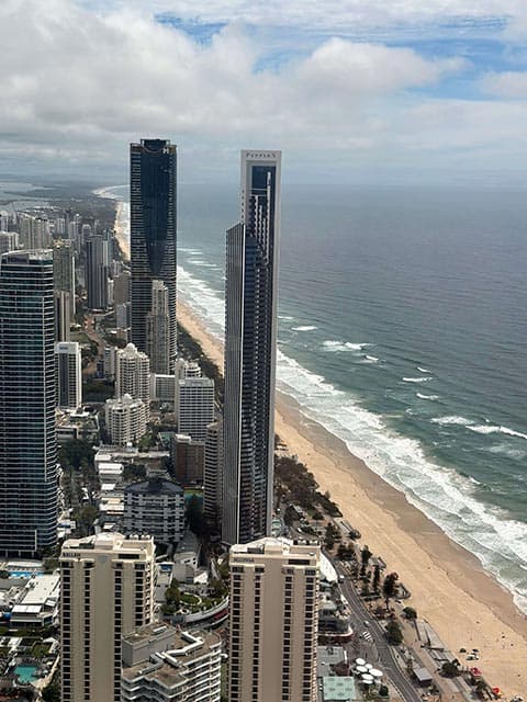 The view of the whole Gold Coast from the SkyPoint