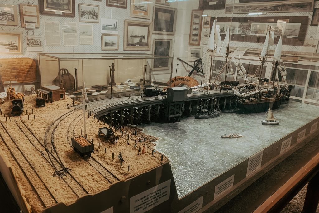 Railway modellers inside the Wallaroo Heritage and Nautical Museum