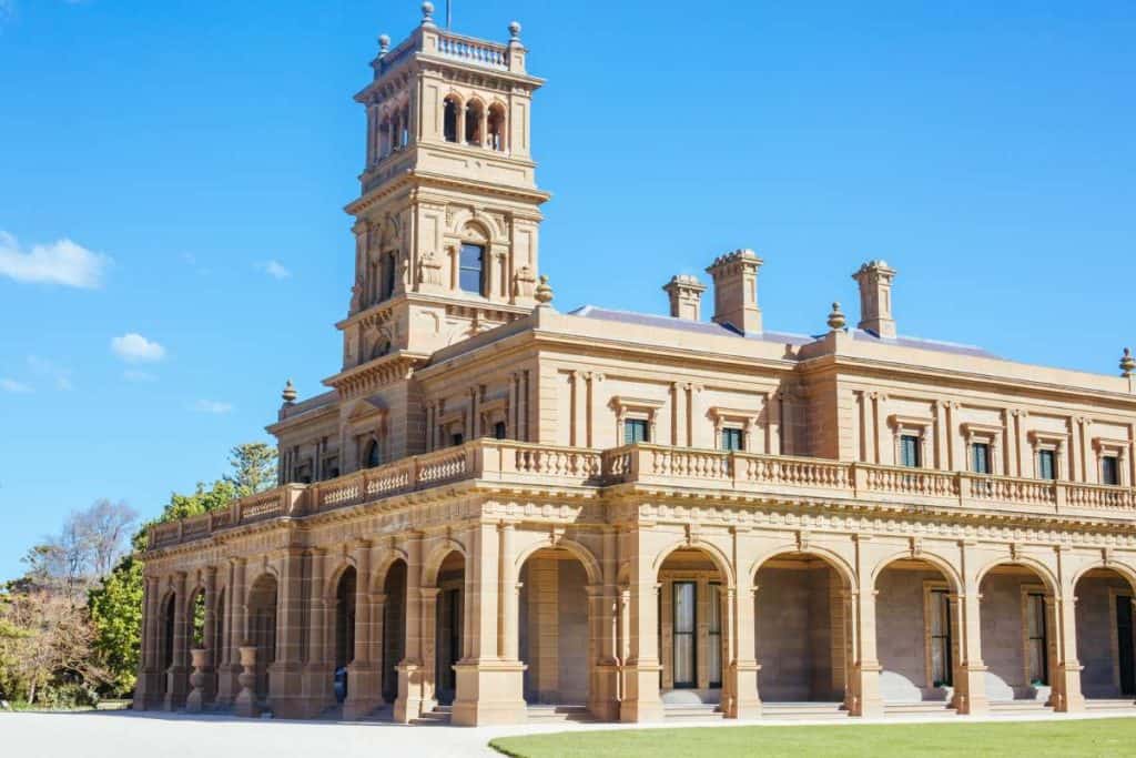 Werribee Mansion, a grand 19th-century Italianate estate in Victoria, representing one of the region's most iconic historical landmarks.
