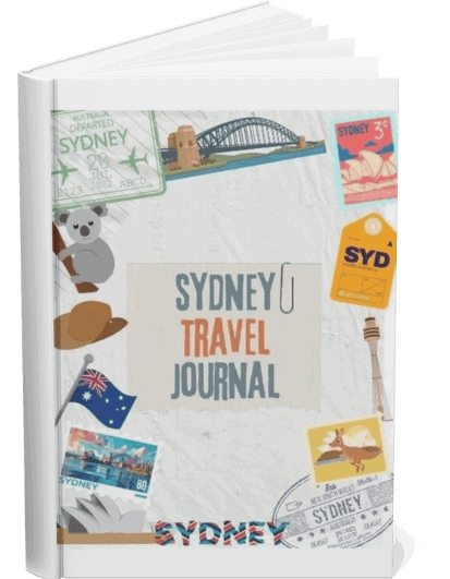 Front cover of Sydney travel journal and activity book