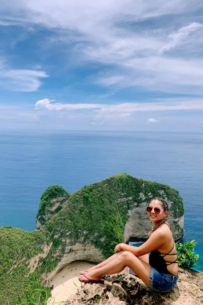 Viewpoint of Kelingking beach in Bali